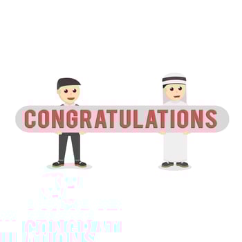 business congratulation design on white background vector