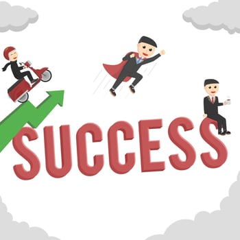 business success design character on white background vector