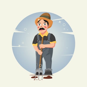 Farmer working design vector illustration
