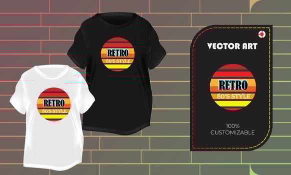 Tshirt design custom tshirt 80s style vector design illustration