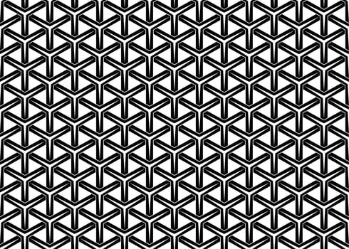 3d hexagon seamless pattern vector