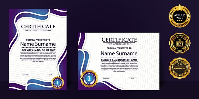 Modern Design Certificate layout concept. Simple elegant and luxurious elegant modern design diploma background vector award certificate template