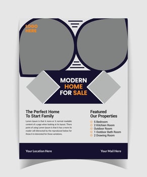 Real Estate Flyer Design Template vector