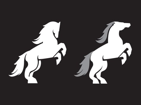Vector horse logo template. Horse icon art.