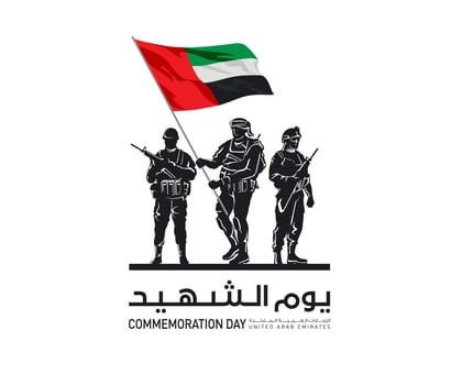 United Arab emirates UAE national day, spirit of the union, 48th national day of the United Arab Emirates, martyr's day memory in November 30 in United Arab Emirates vector