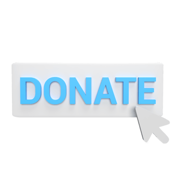 Donate click with cursor 3d icon model cartoon style concept. render illustration png