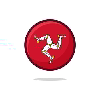 Isle of Man Flag Icon vector