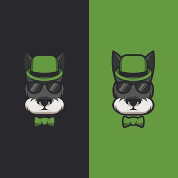 Dog Illustration Logo Vector