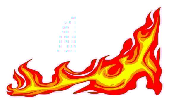 Fire cartoon element vector