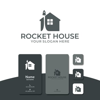 home rocket logo design vector, boost, startup. vector