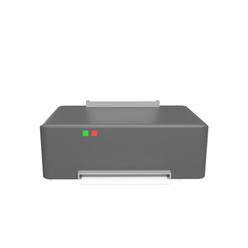 Printer 3d icon model cartoon style concept. render illustration png