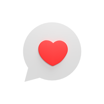 Rating love 3d icon model cartoon style concept. render illustration png