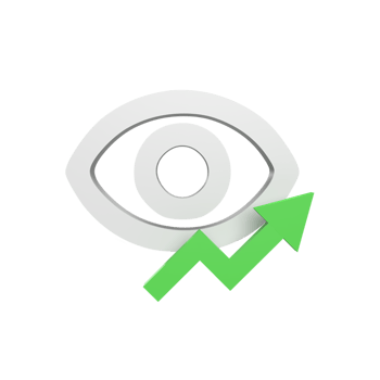 Increase visibility 3d icon model cartoon style concept. render illustration png