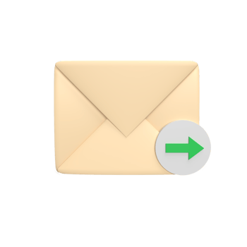 Outgoing messages 3d icon model cartoon style concept. render illustration png