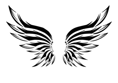 Free vector simple wings vintage logo