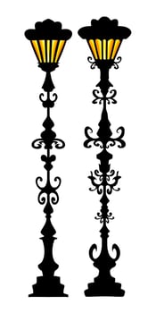 Vector lantern icon design illustration