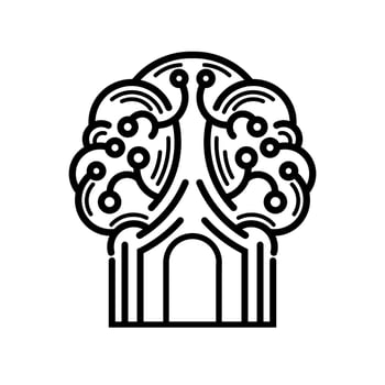 Internet connection tree logo vector