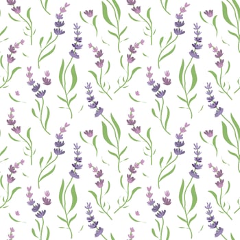 pattern floral witch flowers of lavender vector