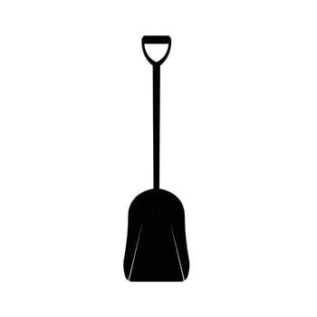 Shovel Silhouette. Black and White Icon Design Element on Isolated White Background vector