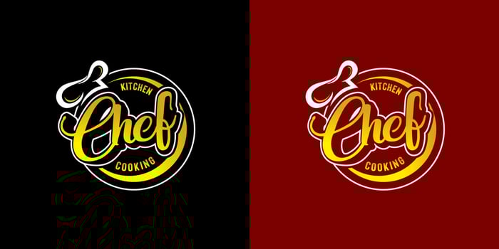 Kitchen chef logo template Premium Vector