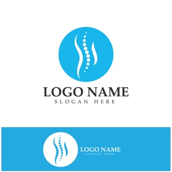 spine care diagnostics logo symbol icon design vector