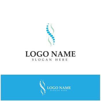 spine care diagnostics logo symbol icon design vector