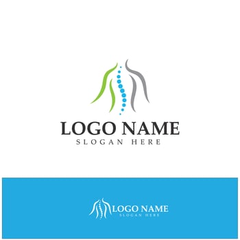 spine care diagnostics logo symbol icon design vector