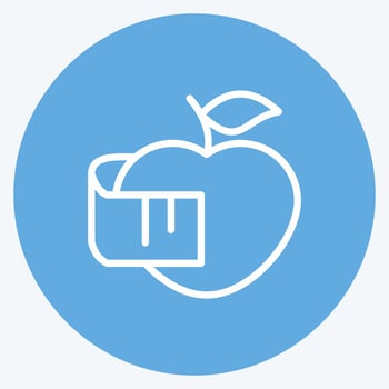 Icon Eco Food. suitable for education symbol. blue eyes style. simple design editable. design template vector. simple illustration vector