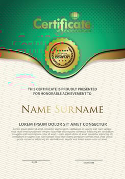 Certificate template with luxury and elegant texture modern pattern, diploma, Vector illustration