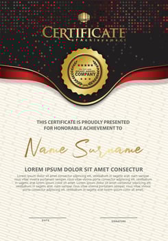 Certificate template with luxury and elegant texture modern pattern, diploma, Vector illustration