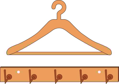 Wall Hanger and Cupboard Hanger Vector Illustration