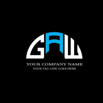 GAW letter logo creative design with vector graphic