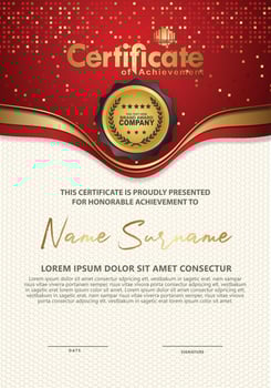 Certificate template with luxury and elegant texture modern pattern, diploma, Vector illustration