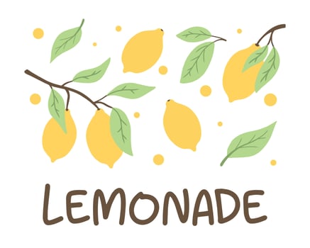Illustration with lemons.Lemonade concept.Vector illustration. vector