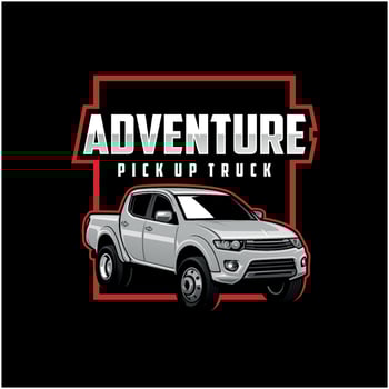 pick up truck illustration vector