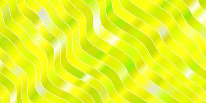 Light Green, Yellow vector pattern with curves.