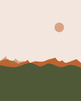 abstract boho landscape vector