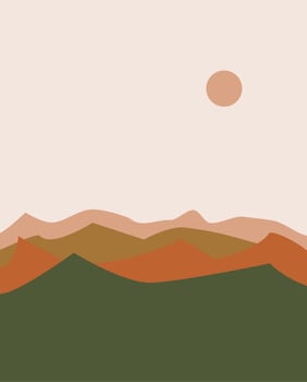 abstract boho landscape vector