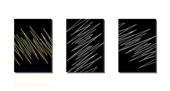 Background set. zigzag abstract lines with black base color vector