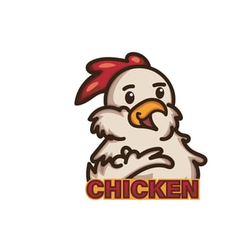 Chicken rooster logo design vector