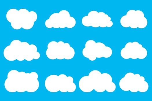 Set of Cloud Icons vector illustration