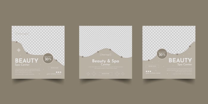 beauty social media post design banner template vector