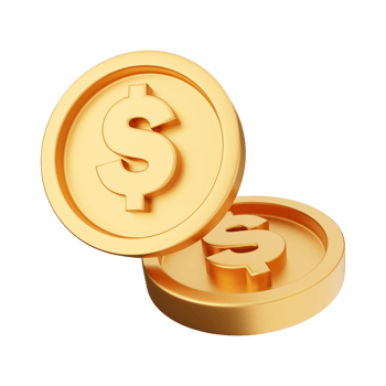 3d money coin currency dollar illustration png