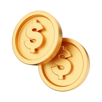 3d money coin icon illustration png