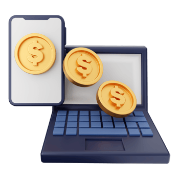 3d money coin icon illustration png
