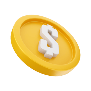 3d money coin icon illustration png