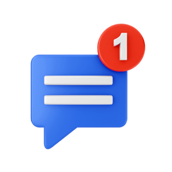 3d chat mail message notification chatting illustration png