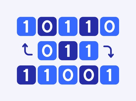 Binary Stack Hierarchy Computer Database Flow for Programming Topic or Graphic Element vector