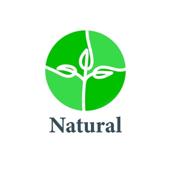 Natural product logo design vector template. vector illustration