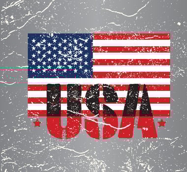 Usa Grunge flag, united states Flag. vector Background Illustration Free Vector